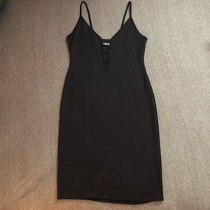 Plunge neck LBD from Fashion Nova